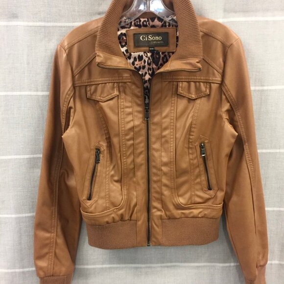 Ci Sono by Cavalini Faux Leather Jacket Coat, M - Picture 2 of 7